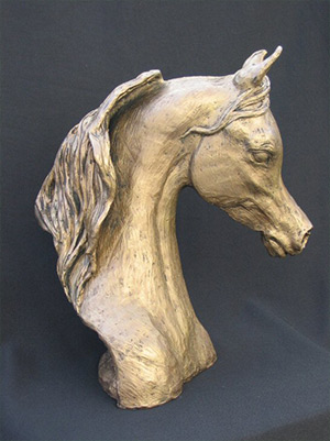 "Windswept" 12" high resin sculpture